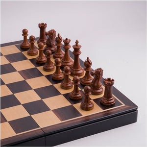 Ajedrez Grande de Madera Elegante - Plegable Sin Coordenadas