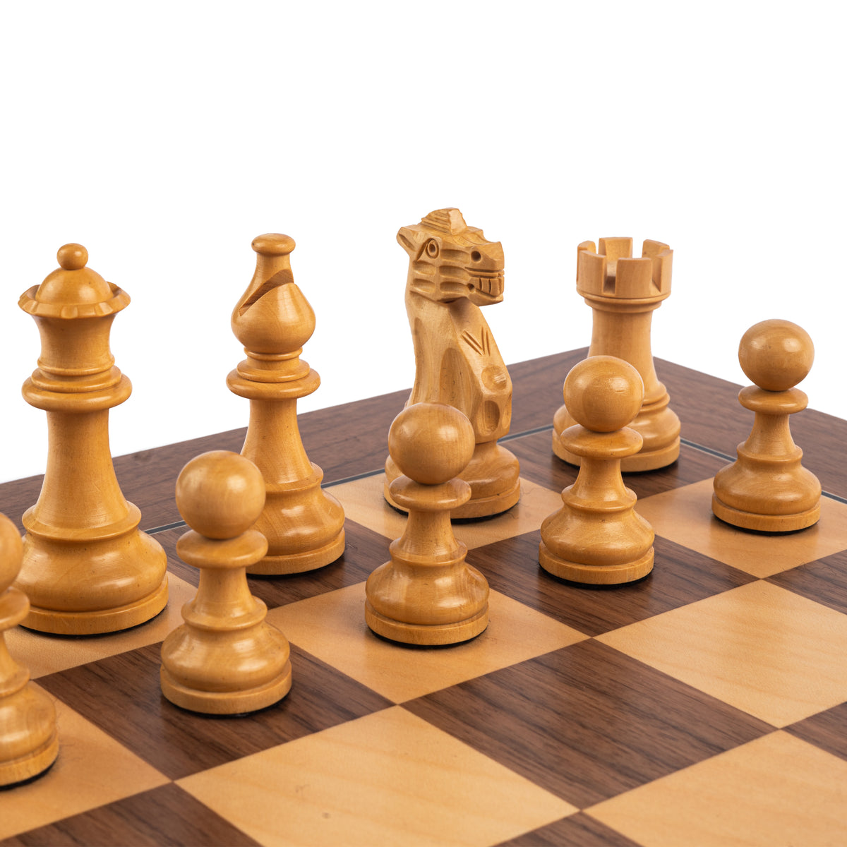 Ajedrez de Madera Set Nogal De Lujo