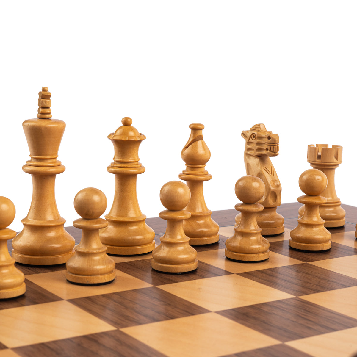 Ajedrez de Madera Set Nogal De Lujo