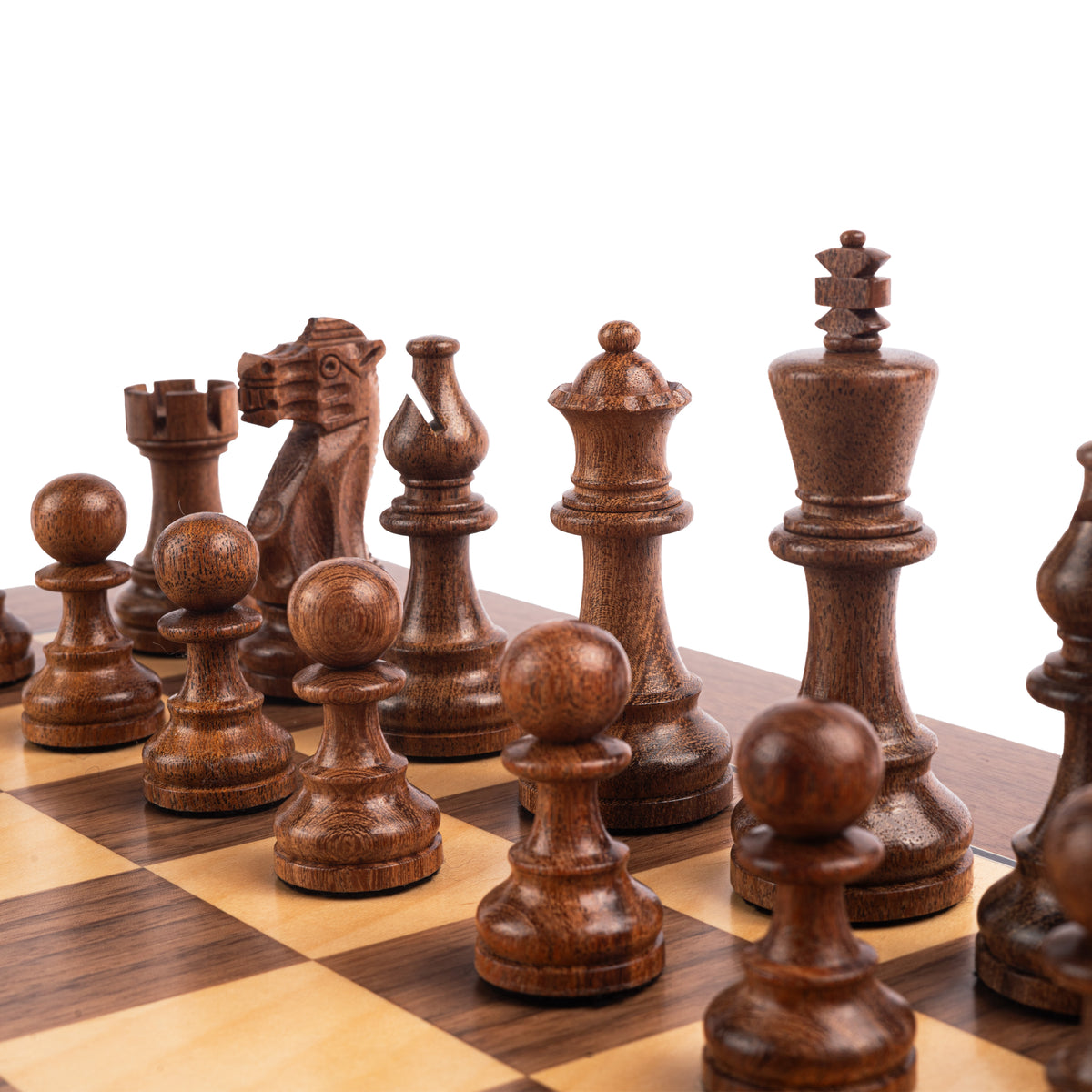 Ajedrez de Madera Set Nogal De Lujo