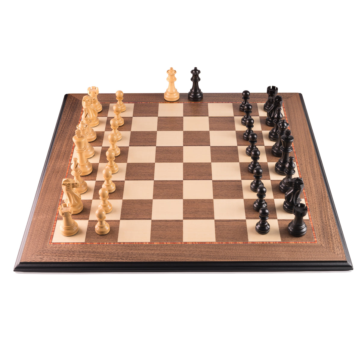 Ajedrez de Madera Ferrer Set Moldura Negra con piezas negras Deluxe