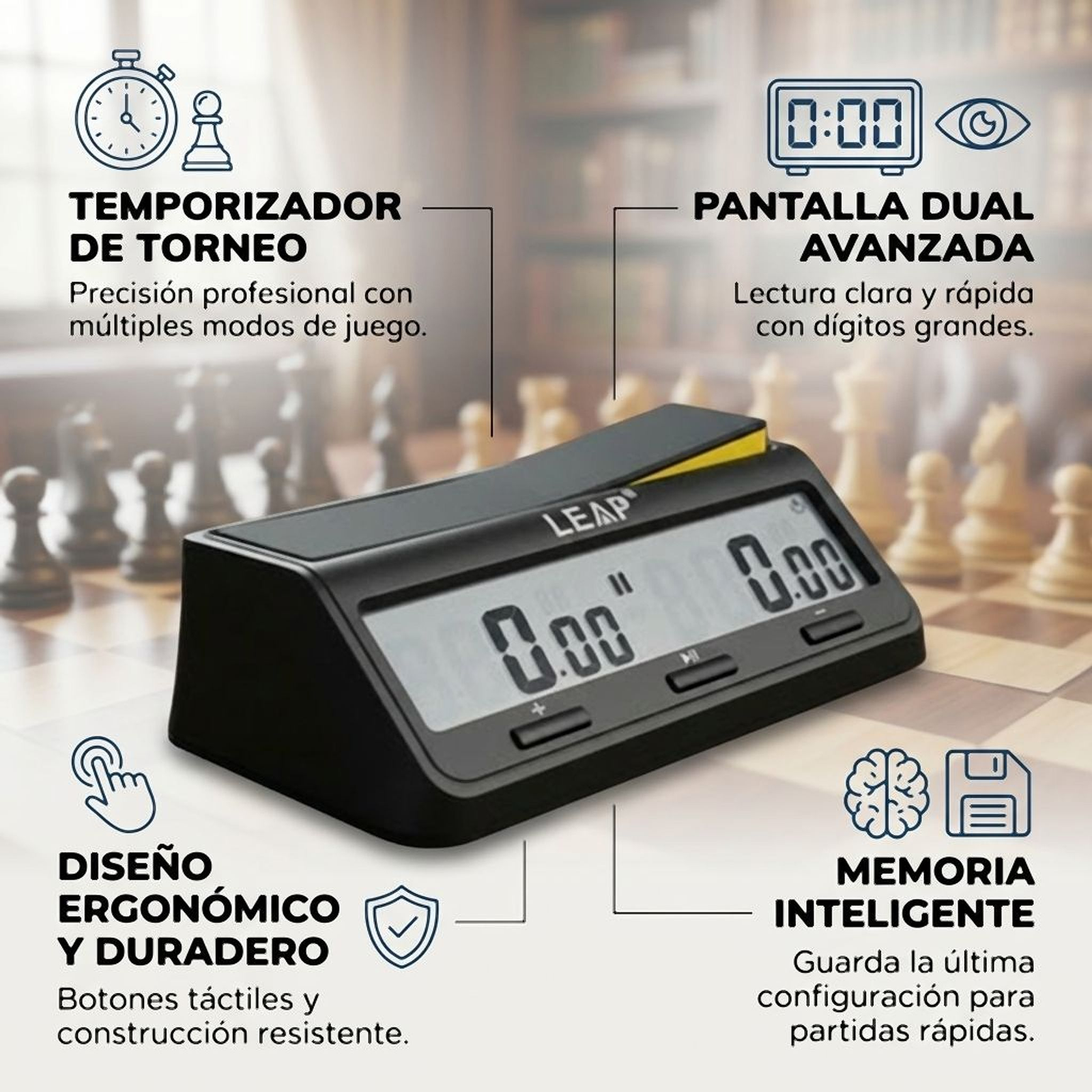 Reloj de Ajedrez Avanzado Modelo Torneo (8089624346906)