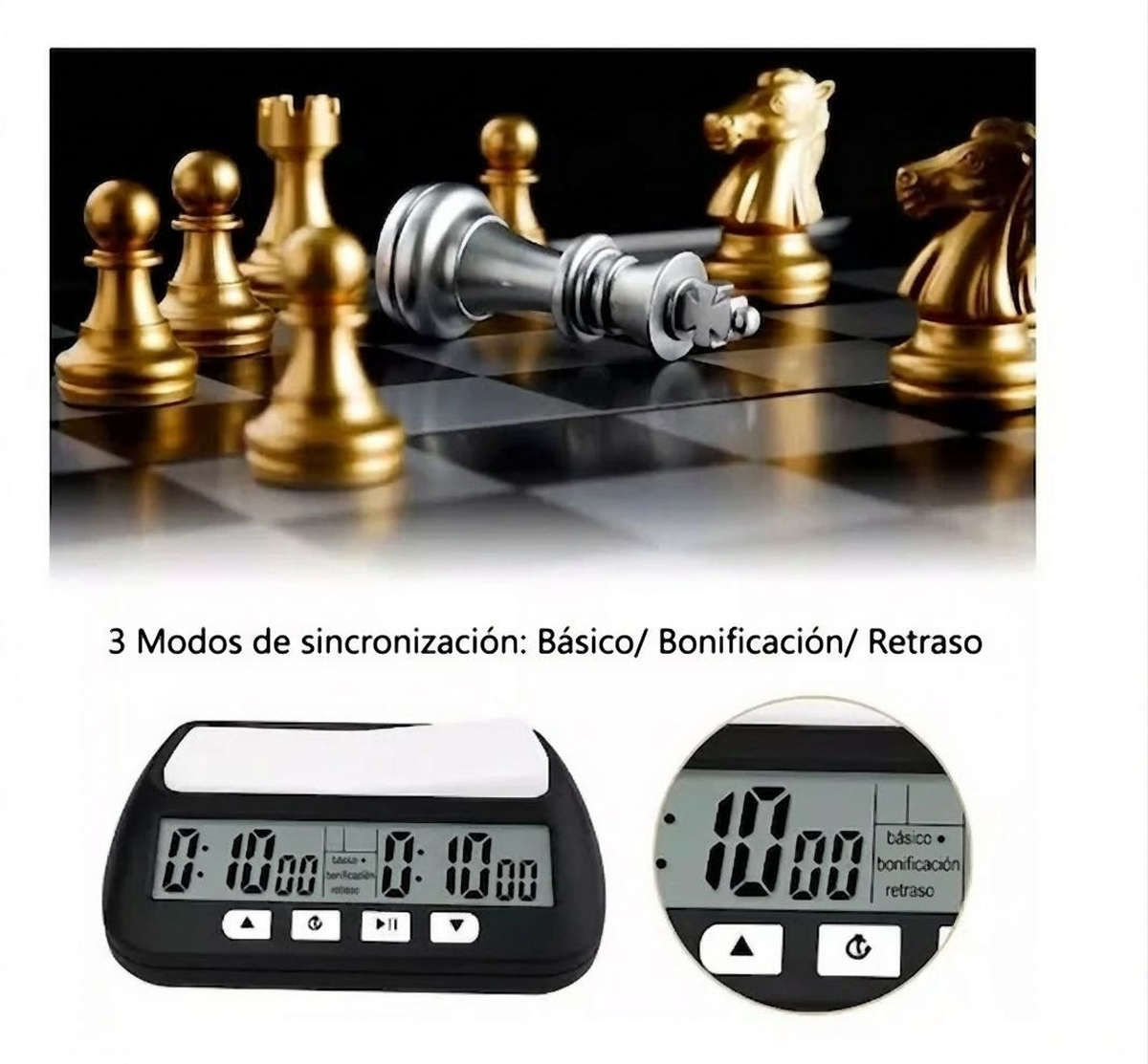 Reloj De Ajedrez Con Temporizador Digital Basico Entry Level