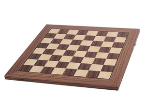Tablero de Ajedrez de Madera para Jugadores de Torneo Nogal sin Coordenadas