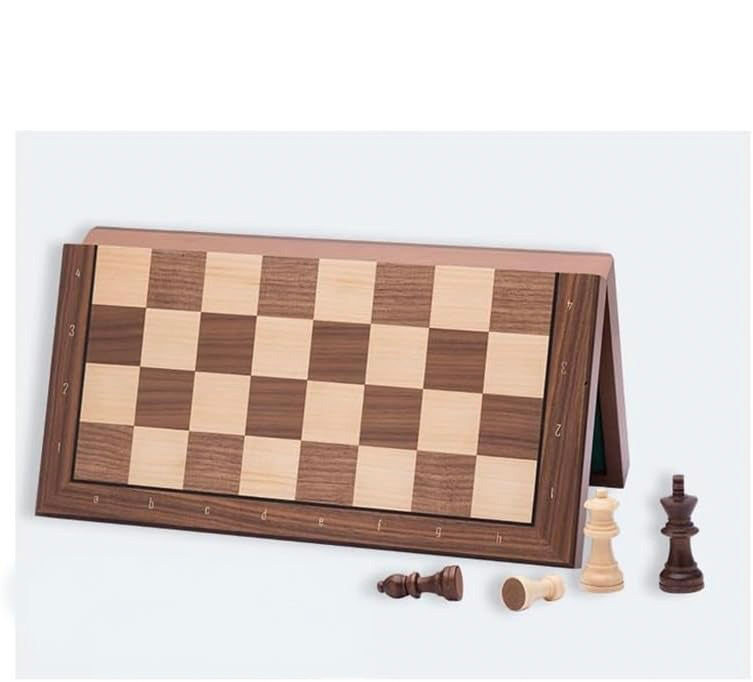 Tablero De Ajedrez Madera 33x33cm Magnético