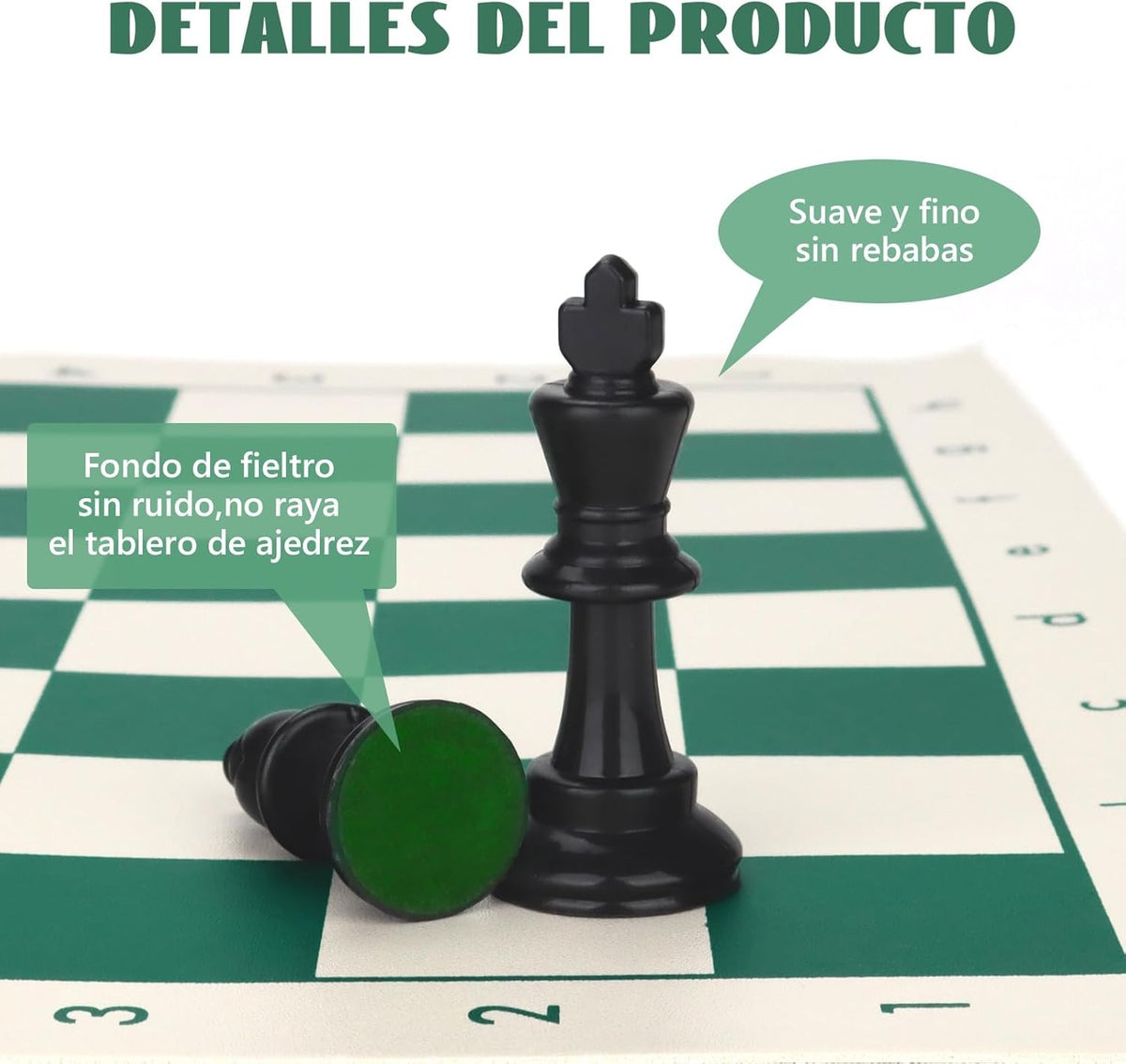 Tablero De Ajedrez Escolar Set Bolso Rígido Medidas Oficiales