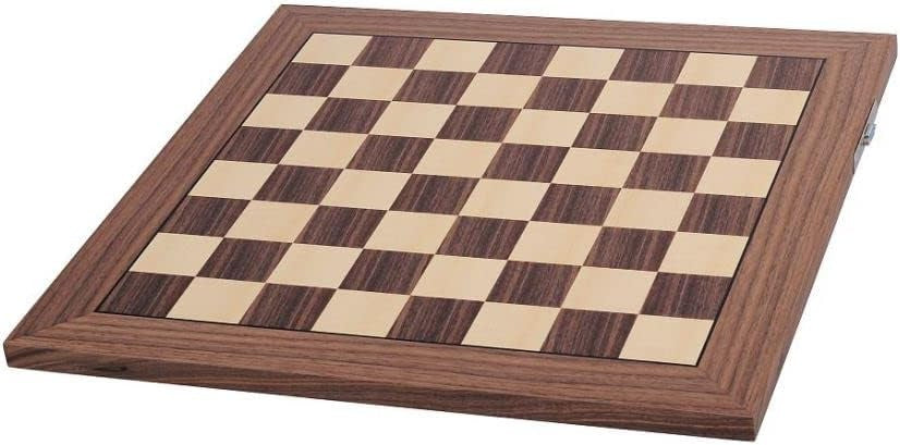 Tablero de Ajedrez de Madera para Jugadores de Torneo Nogal sin Coordenadas