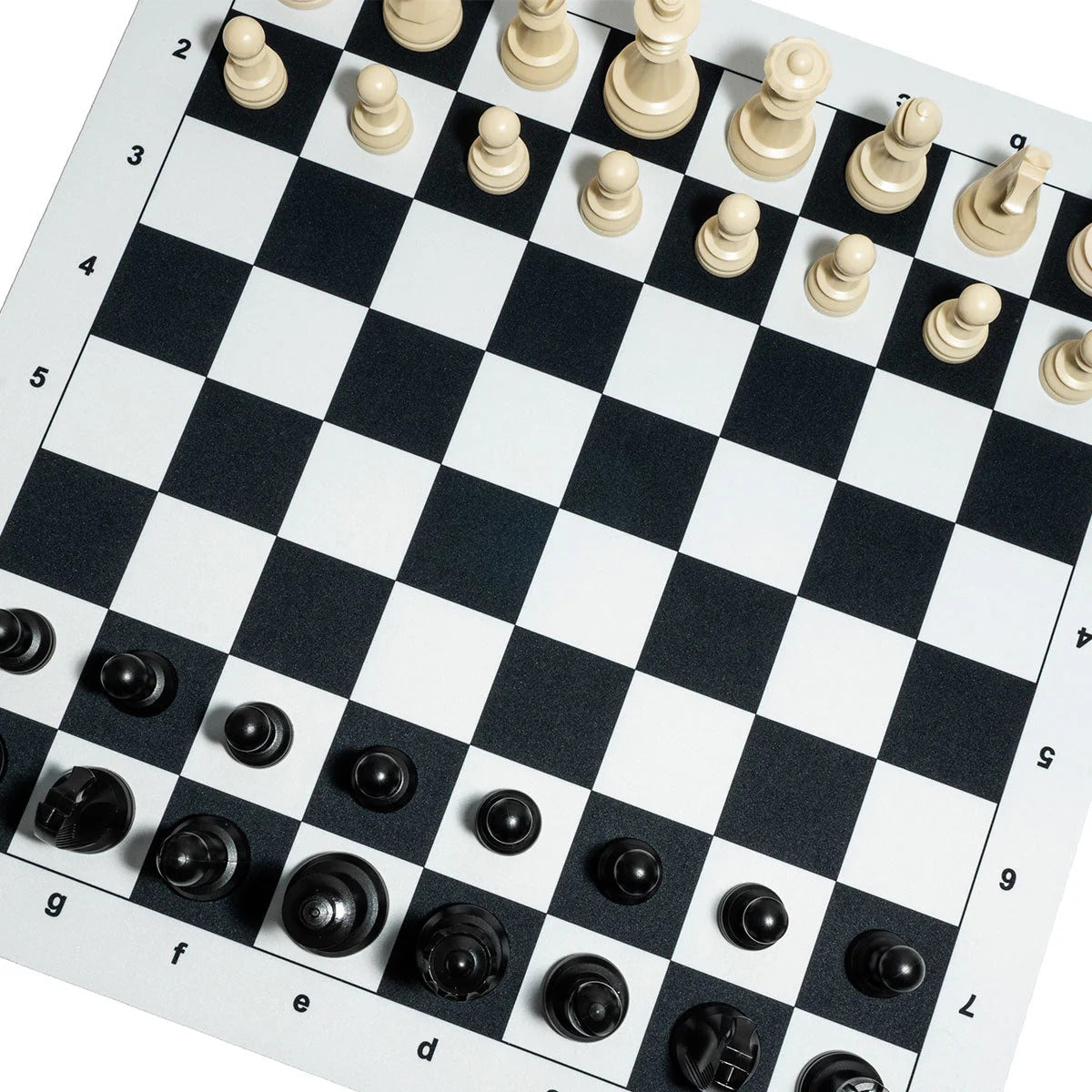 Tablero de ajedrez de goma con set de piezas ABS peso normal