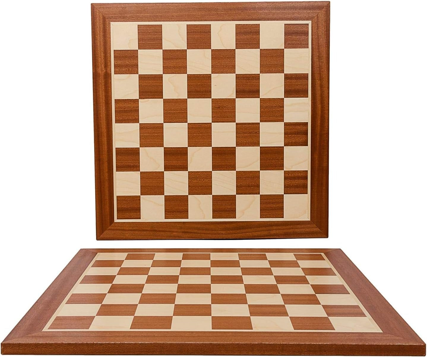 Tablero de Ajedrez de Madera para Jugadores de Torneo Caoba 2 sin Coordenadas