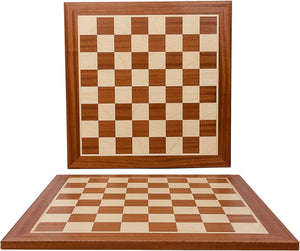 Tablero de Ajedrez de Madera para Jugadores de Torneo Caoba 2 sin Coordenadas