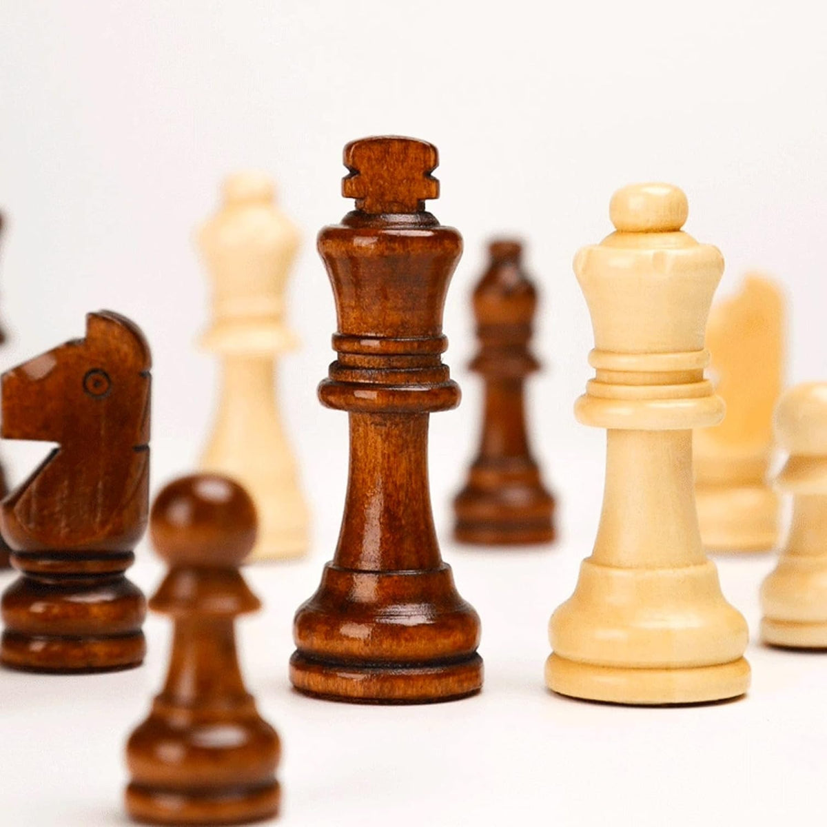 Ajedrez de Madera Magnético  con Dos Cajones de Almacenamiento