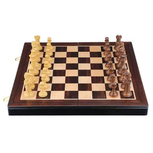Ajedrez Grande de Madera Elegante - Plegable Sin Coordenadas