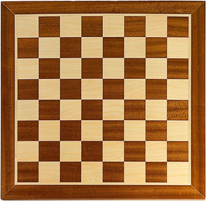Tablero de Ajedrez de Madera para Jugadores de Torneo Caoba 2 sin Coordenadas