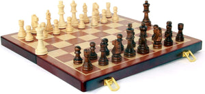 Ajedrez de Madera Magnético Grande Plegable Deluxe 52x52cm