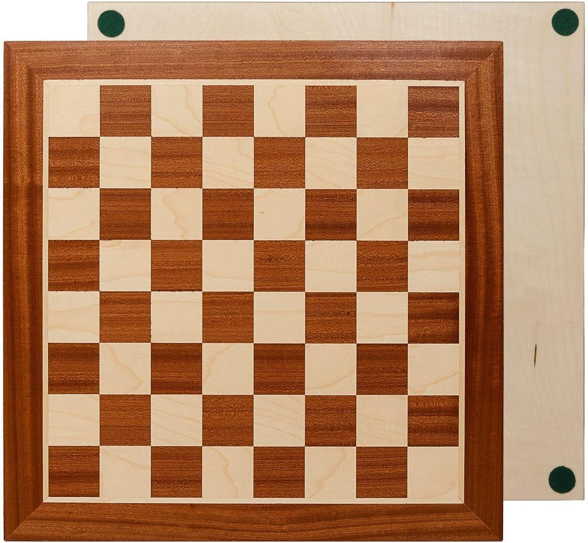 Tablero de Ajedrez de Madera para Jugadores de Torneo Caoba 2 sin Coordenadas