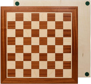 Tablero de Ajedrez de Madera para Jugadores de Torneo Caoba 2 sin Coordenadas