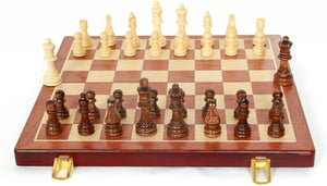 Ajedrez de Madera Magnético Grande Plegable Deluxe 52x52cm