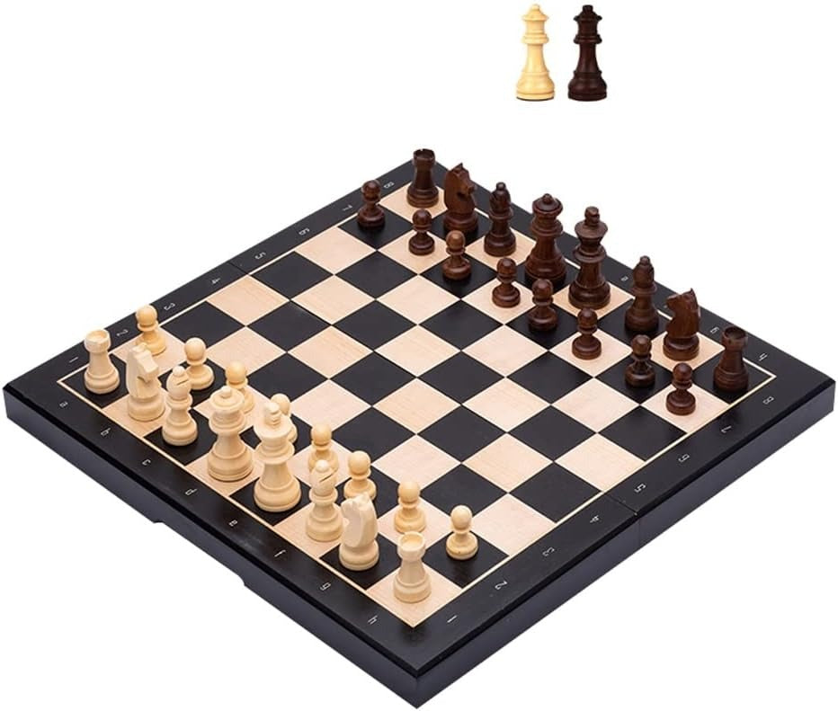 Tablero De Ajedrez Madera 33x33cm Magnético