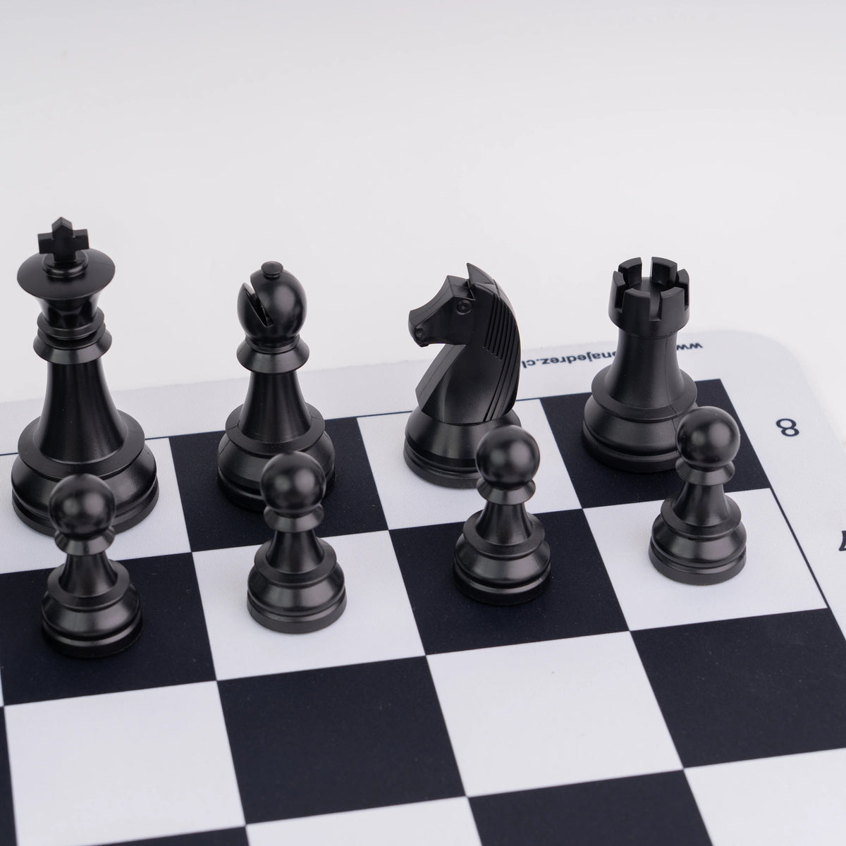 Tablero de ajedrez de goma con set de piezas ABS 3mm