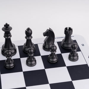 Tablero de ajedrez de goma con set de piezas ABS 3mm