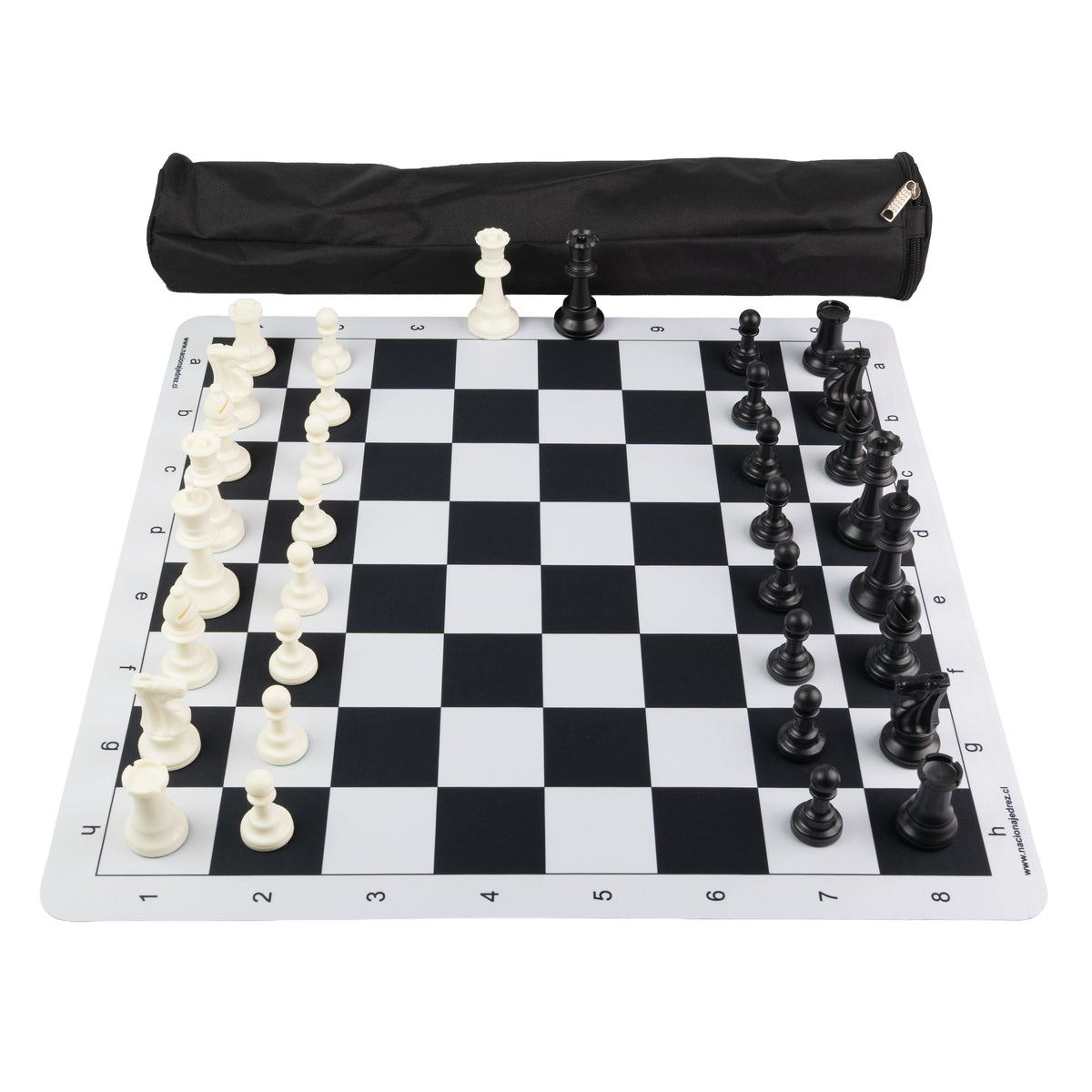 Tablero de ajedrez de goma con set de piezas Staunton doble peso
