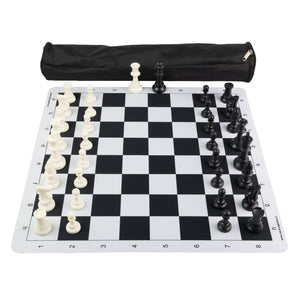 Tablero de ajedrez de goma con set de piezas Staunton doble peso