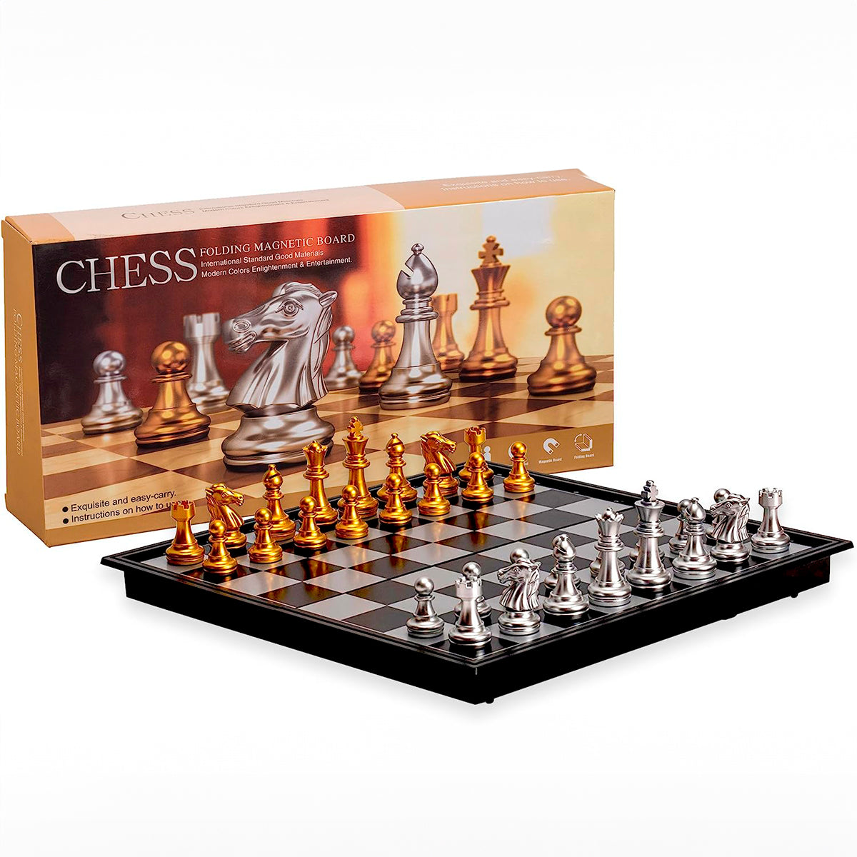 Tablero De Ajedrez Magnético 36x36cm (8180187431194)