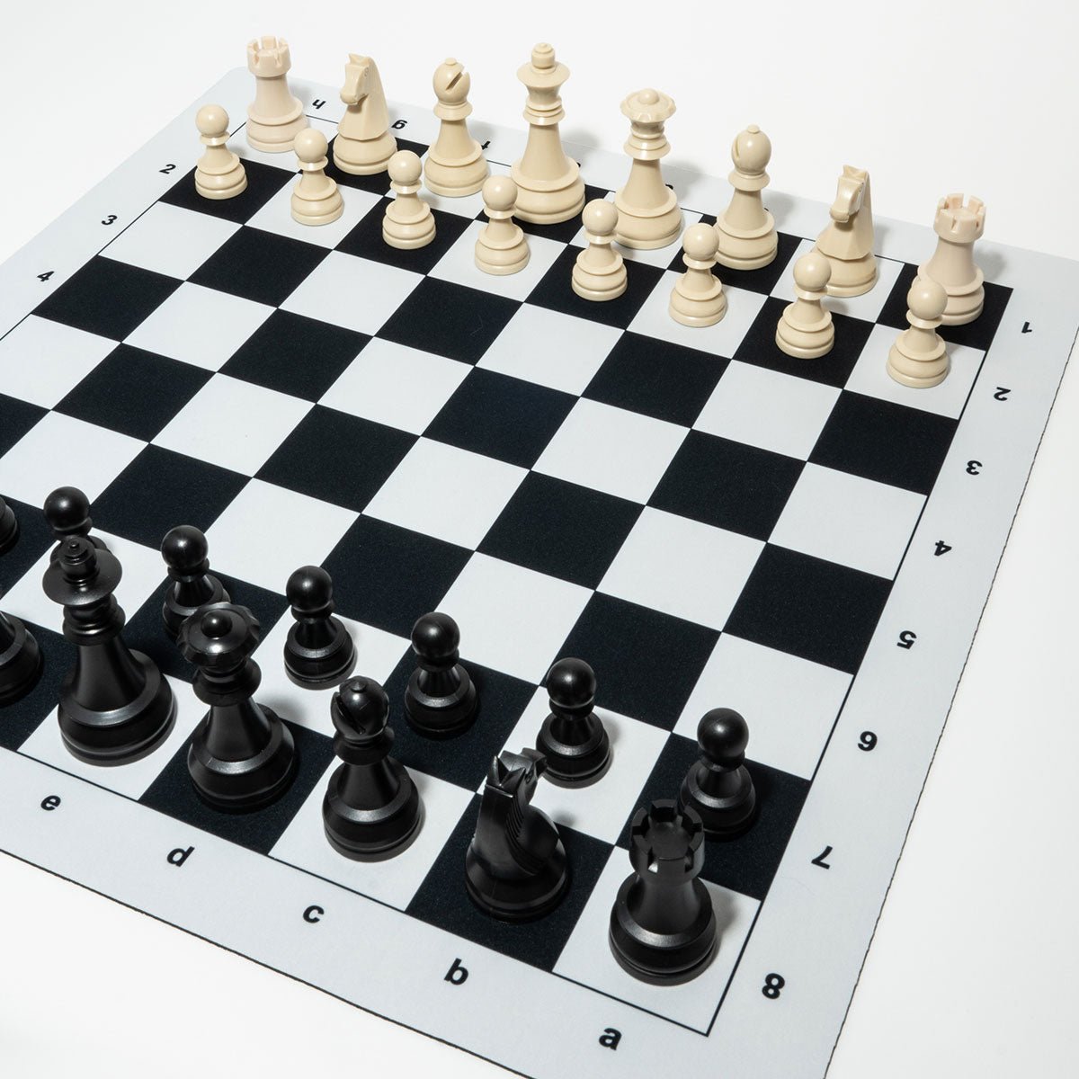Tablero de ajedrez de goma con set de piezas ABS (8124899033370)
